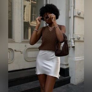 Vintage Elegant White Women's Skirt